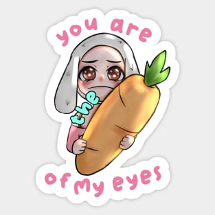 The Carrot of My Eyes (Black) Sticker